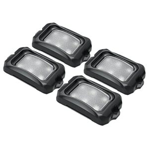 MICTUNING C2 Curved Green LED Rock Lights - 4 Pods Underglow Lights Compatible for Car Truck Offroad ATV UTV Boat