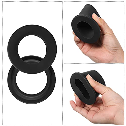 Outus Patio Table Umbrella Hole Ring Umbrella Cone Wedge Plug Umbrella Stabilizer Sleeve for 2 to 2.5 Inch Patio Table Hole and 1.5 Inch or Umbrella Pole Adapter(Black,4 Pieces)