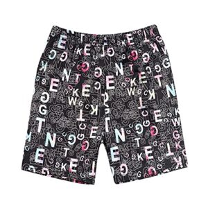 kaerm kids boys girls summer swimming beach board shorts sports jogger pants hot pants casual loungewear black 5-6