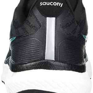 Saucony Women's Triumph 19 Running Shoe, Black/White, 9