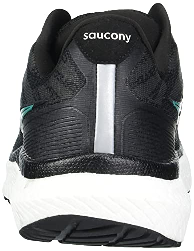 Saucony Women's Triumph 19 Running Shoe, Black/White, 9