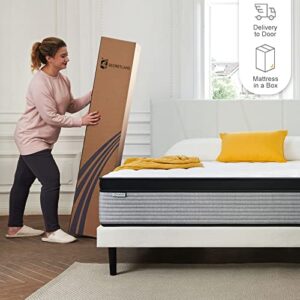 S SECRETLAND Full Mattress, 12 Inch Hybrid Memory Foam Mattress and Individual Pocket Springs,Full Bed Mattress in a Box with Pressure Relief and Cooler Cover,Soft Full Size