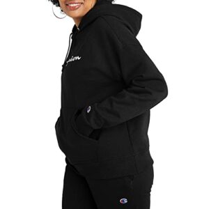 Champion Women's Hoodie, Powerblend, Fleece Hoodie, Sweatshirt for Women, Script (Reg. or Plus)