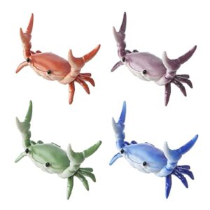 vuwuma 4pcs new japanese creative cute crab pen holder weightlifting crabs pen stand pen holder for desk stationery gift for pen lovers, shopwindow, office