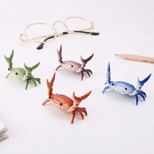 Vuwuma 4PCS New Japanese Creative Cute Crab Pen Holder Weightlifting Crabs Pen Stand Pen Holder for Desk Stationery Gift for Pen Lovers, Shopwindow, Office