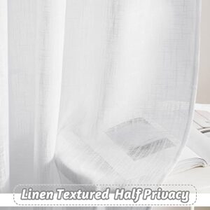 RYB HOME White Sheer Curtains & Velvet Curtains