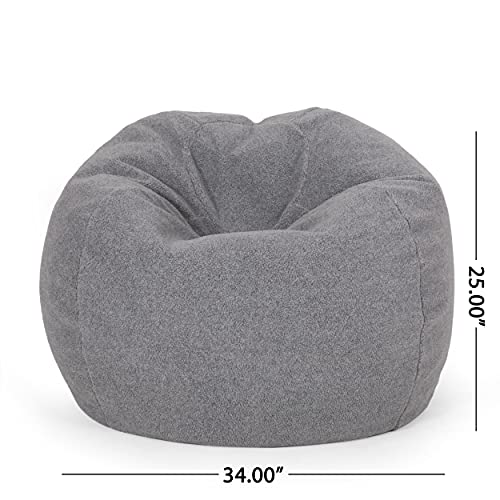 Christopher Knight Home Wibaux Bean Bag, Gray