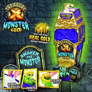 Treasure X Monsters Gold Single Pack Unboxing Toy with Slime and Spider Web Compound 13 Levels of Adventure Will You find Real Gold Treasure