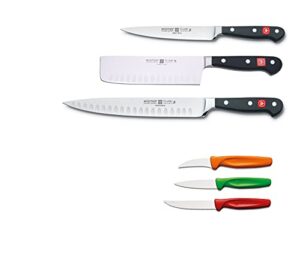 wüsthof classic 3-piece chef's knife set with paring knives