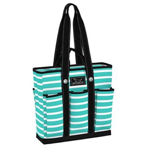 scout pocket rocket - work tote bags for women - 6 exterior pockets - large tote travel bag, nurse bag, teacher bag, mom bag