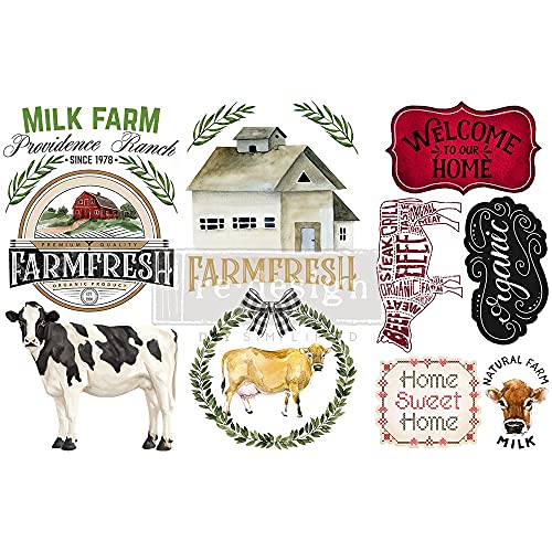 Redesign With Prima Small Transfers Home & Farm 3 Sheets,6"x12" 655350653446 Redesign-Small T 2022 Christmas Joy 2023 New Year Holidays Decorations