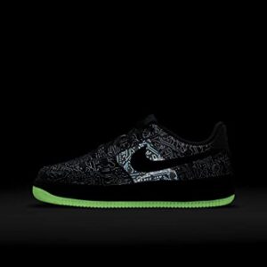 Nike Big Kid's Air Force 1 '06 "Space Jam Black/Black-Lt Blue Fury (DN1434 001) - 4