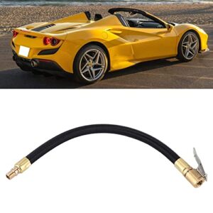 Buachois Tire Inflator Extension Tube Tyre Pump Quick Inflation Chuck Adapter Hose Quick-Inflation Clip Connector High-Pressure Tube Car Motorcycle Maintenance Accessories