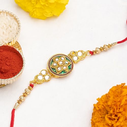 Kamla Sellers Raksha Bhandan Handmade Rakhi Thread Bracelet Rakhi for Brother Bhaiya Celebration