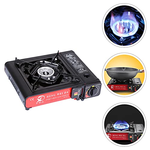 Portable Stove Outdoor Heavy Duty Portable Butane Stove Burner Outdoor Gas Cooker Burner Windproof Barbecue Stove Cassette Gas Stove for Camping Picnic Camping Backpack