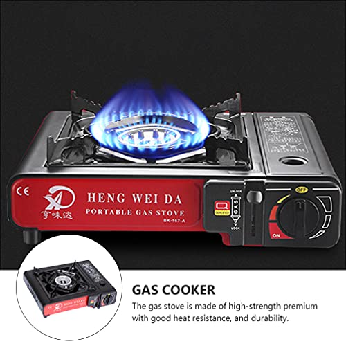 Portable Stove Outdoor Heavy Duty Portable Butane Stove Burner Outdoor Gas Cooker Burner Windproof Barbecue Stove Cassette Gas Stove for Camping Picnic Camping Backpack