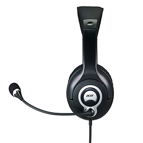 Acer Wired Headset with Flexible Omnidirectional Mic, Adjustable Headband