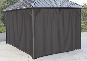 universal privacy curtains for 10'x12' gazebo by outdoor casual - fits sambra, concord, edison and more