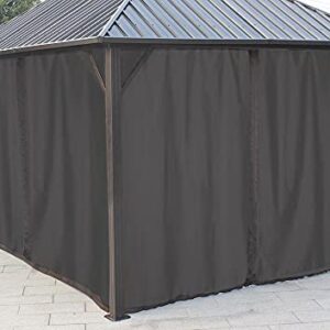 Universal Privacy Curtains for 10'x12' Gazebo by Outdoor Casual - Fits Sambra, Concord, Edison and More