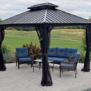 Universal Privacy Curtains for 10'x12' Gazebo by Outdoor Casual - Fits Sambra, Concord, Edison and More