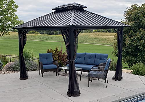 Universal Privacy Curtains for 10'x12' Gazebo by Outdoor Casual - Fits Sambra, Concord, Edison and More