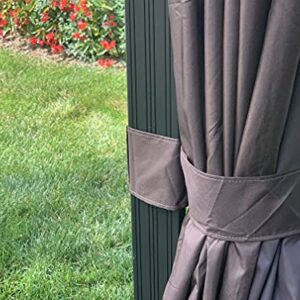 Universal Privacy Curtains for 10'x12' Gazebo by Outdoor Casual - Fits Sambra, Concord, Edison and More