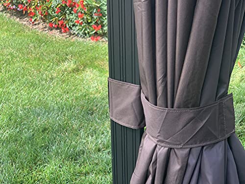 Universal Privacy Curtains for 10'x12' Gazebo by Outdoor Casual - Fits Sambra, Concord, Edison and More