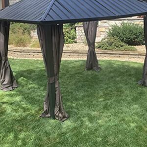 Universal Privacy Curtains for 10'x12' Gazebo by Outdoor Casual - Fits Sambra, Concord, Edison and More