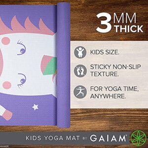 Gaiam Kids Yoga Mat Exercise Mat, Yoga for Kids with Fun Prints - Ideal for Babies, Active & Calm Toddlers and Young Children (60" L x 24" W x 3mm Thick) - Twinkle Toes