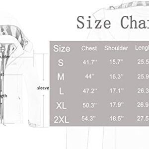 OTU Women's Waterproof Rain Jacket Lightweight Hooded Raincoat for Hiking Travel Outdoor Light Gray L