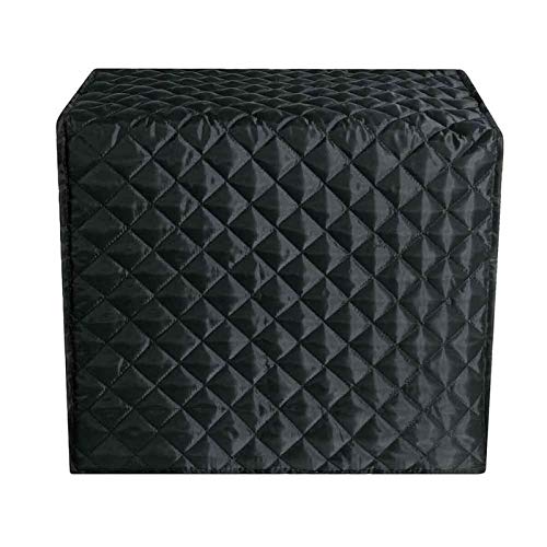 Bread Maker Cover, Cotton Quilted Diamond Stitching Bakeware Protector,Kitchen Toaster Appliance Dust Cover, Machine Washable(Black, 17"x11"x15")