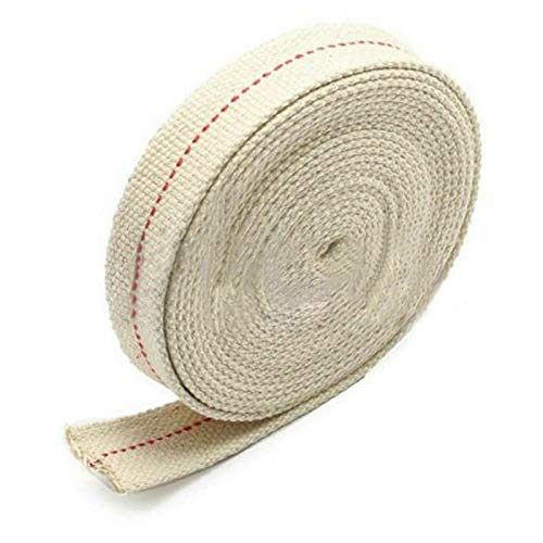 1/2" Flat Cotton Oil Lamp Wick 15foot Roll for Oil Lamps and Lanterns