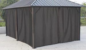 universal privacy curtains for 12'x16' gazebo by outdoor casual - fits sambra, concord, edison and more