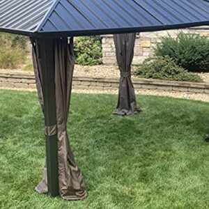 Universal Privacy Curtains for 12'x16' Gazebo by Outdoor Casual - Fits Sambra, Concord, Edison and More
