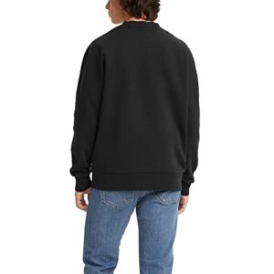 Levi's Men's Graphic Crewneck Sweatshirt, (New) Jet Black Fleece, 3X-Large