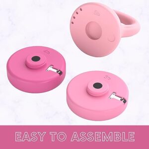 Adjustable Kettlebell - 5 lbs, 8 lbs, 12 lbs Kettlebell Weights Set for Home Gym - Pink