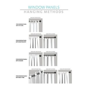 Lush Decor Night Sky Window Curtain Panel for Living, Bedroom, Dining Room (Single Curtain), 42"W x 95"L, Gray & White