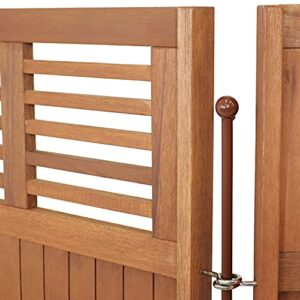 Sunnydaze 44-Inch Tall Folding Outdoor Wood Panel Privacy Screen