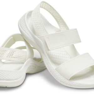 Crocs LiteRide 360 Sandals for Women, Almost White, 6