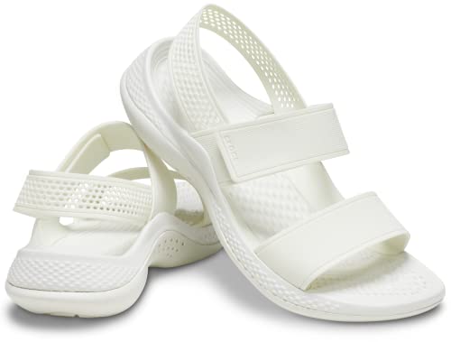 Crocs LiteRide 360 Sandals for Women, Almost White, 6