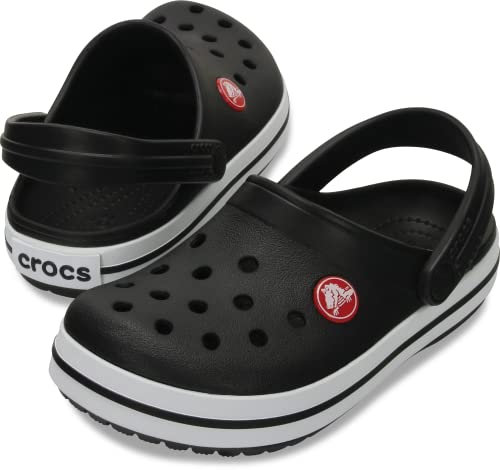 Crocs Unisex-Child Crocband Clogs (Todder Shoes), Black, 9 Toddler