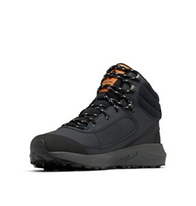 columbia men's trailstorm peak mid hiking shoe, black/dark grey, 10