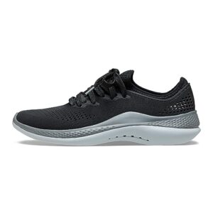 crocs men's literide 360 pacer sneakers, black/slate grey, 11 men