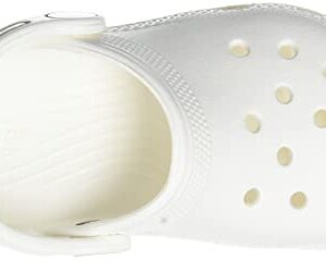 Crocs Kids' Classic Clog , White/White, 12 Little Kid