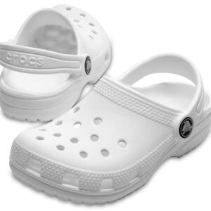 Crocs Kids' Classic Clog , White/White, 12 Little Kid