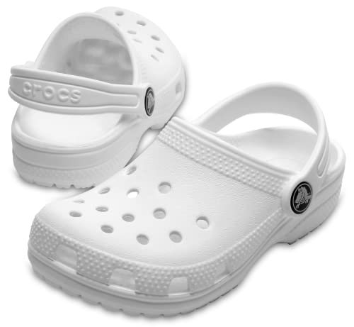 Crocs Kids' Classic Clog , White/White, 12 Little Kid