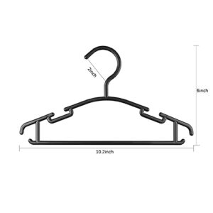 GoodtoU Black Baby Hangers for Closet Plastic Kids Hangers Black Baby Clothes Hangers Children Hangers Toddler Hangers Nursery Hangers 10.24inch (Black, 80pack)