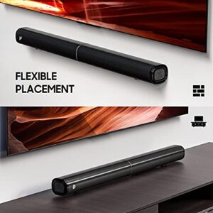 Sound Bar for TV, PHEANOO 2.1 CH Soundbar with Subwoofer, HDMI(ARC)/Bluetooth 5.0/Optical/AUX Connectivity – D5