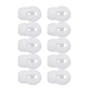 yutoner 5 pairs airpods ear tips anti-slip silicone earbuds cover compatible with apple airpods 2 & airpods or earpods-【not fit in the charging case】 (white)