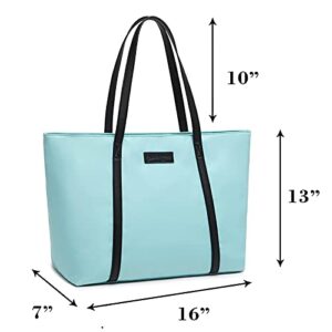 Tote Bag for Women, Teacher Work Tote Bags fit 15.6 Inch Computer Shoulder Office Satchel Bag Large Zippered Totes Travel Purse Lightweight Beach Handbag Waterproof